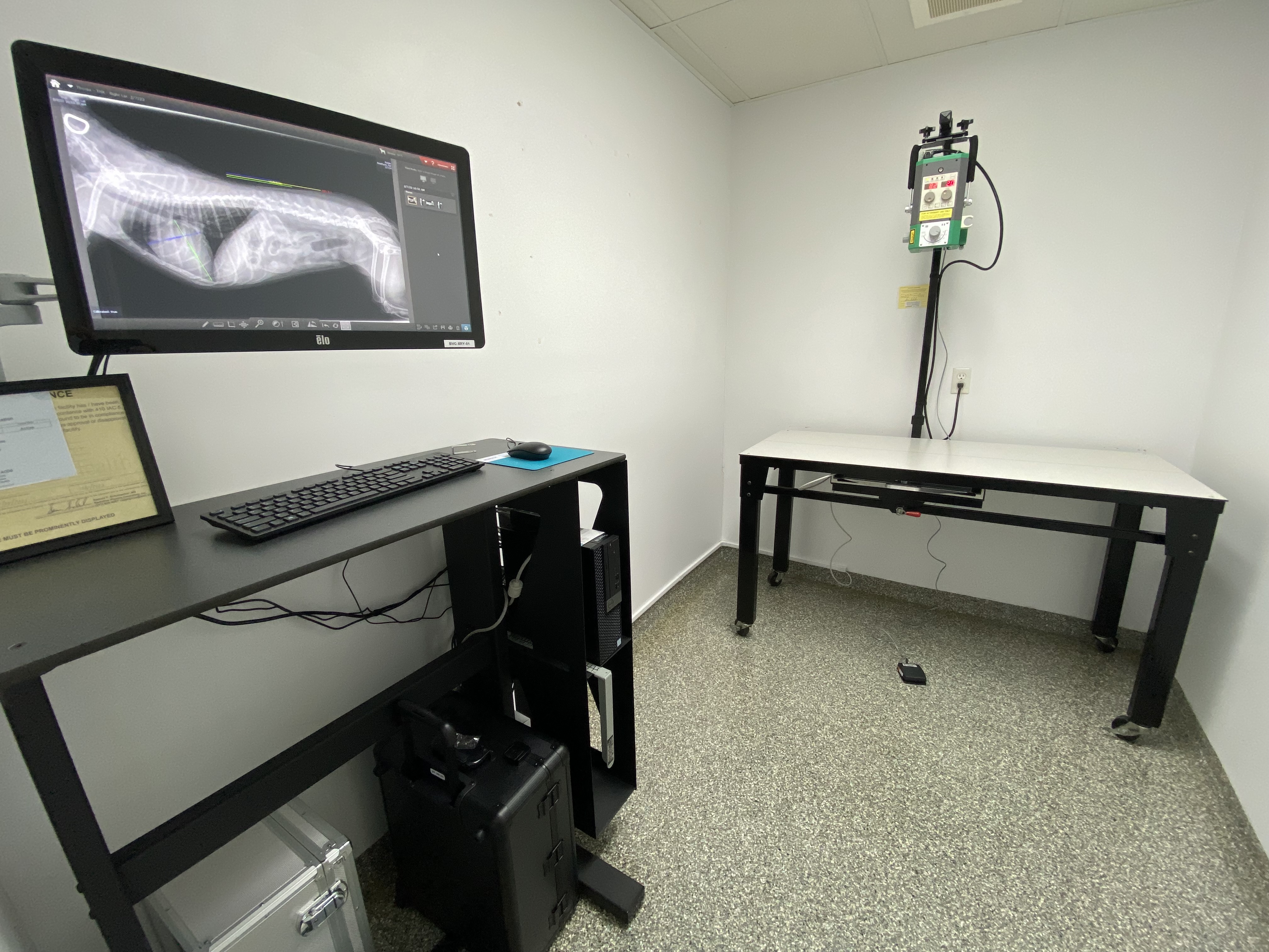 X-ray suite at Beechwood Veterinary Clinic